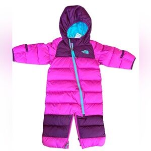 The North Face Fuchsia and Plum Infant Snowsuit